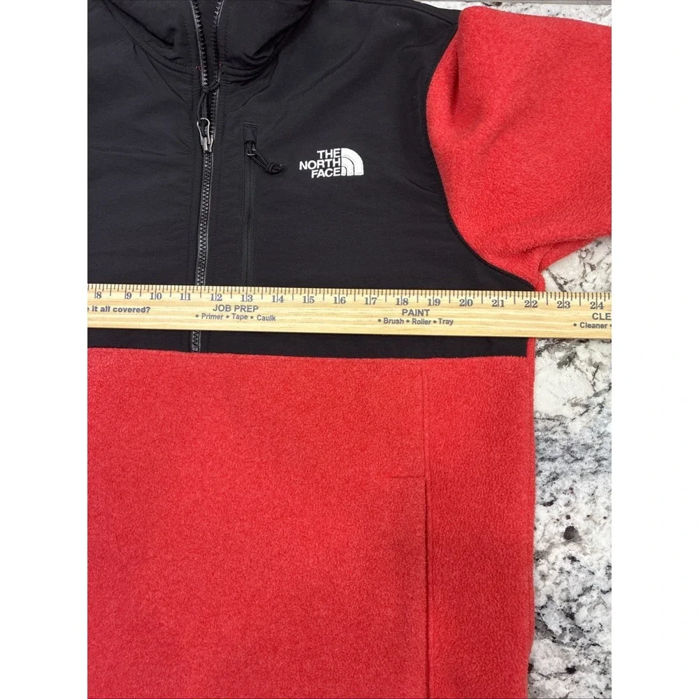 The North Face Denali Mens M Half Zip Red Black Fleece Pullover Jacket Hiking